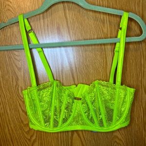 savage x fenty neon lime lace Demi bra 36DD